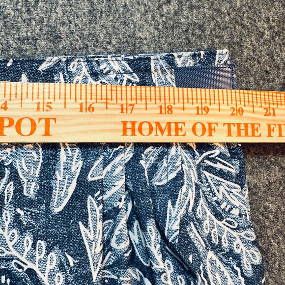 RipSkirt Hawaii Navy White Floral Wrap Skirt Women Sz‎ XL Knee Length 3 EUC - Picture 5 of 8